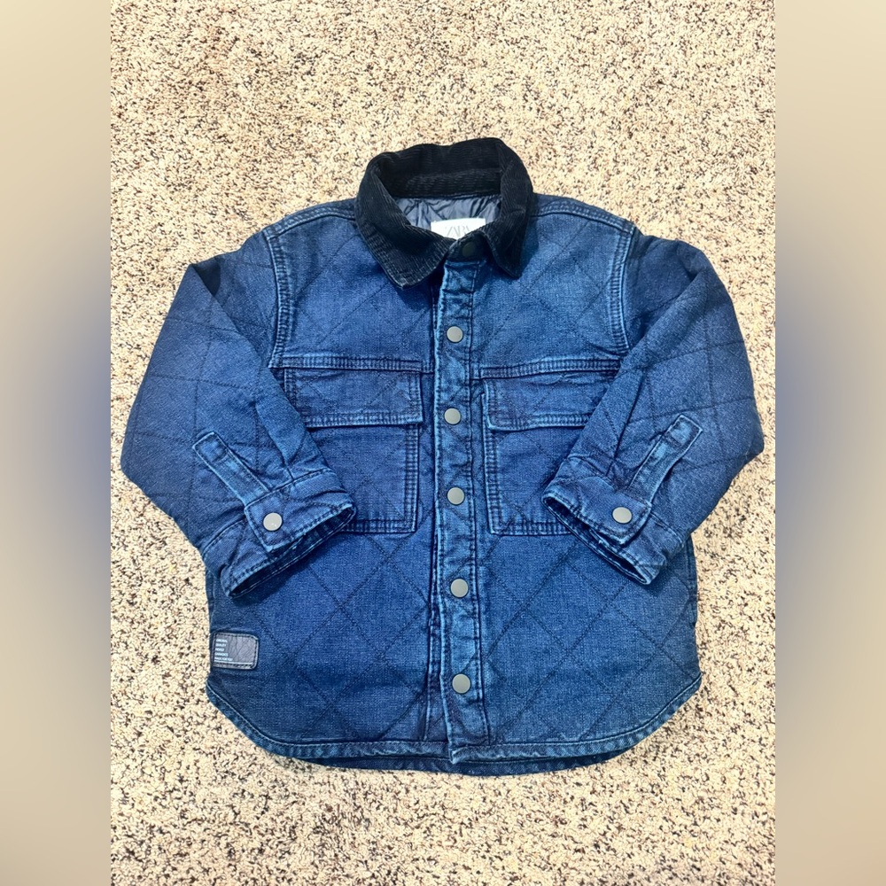 Zara l Kids Blue Quilted Jacket